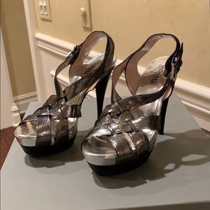 Silver michael kors platforms